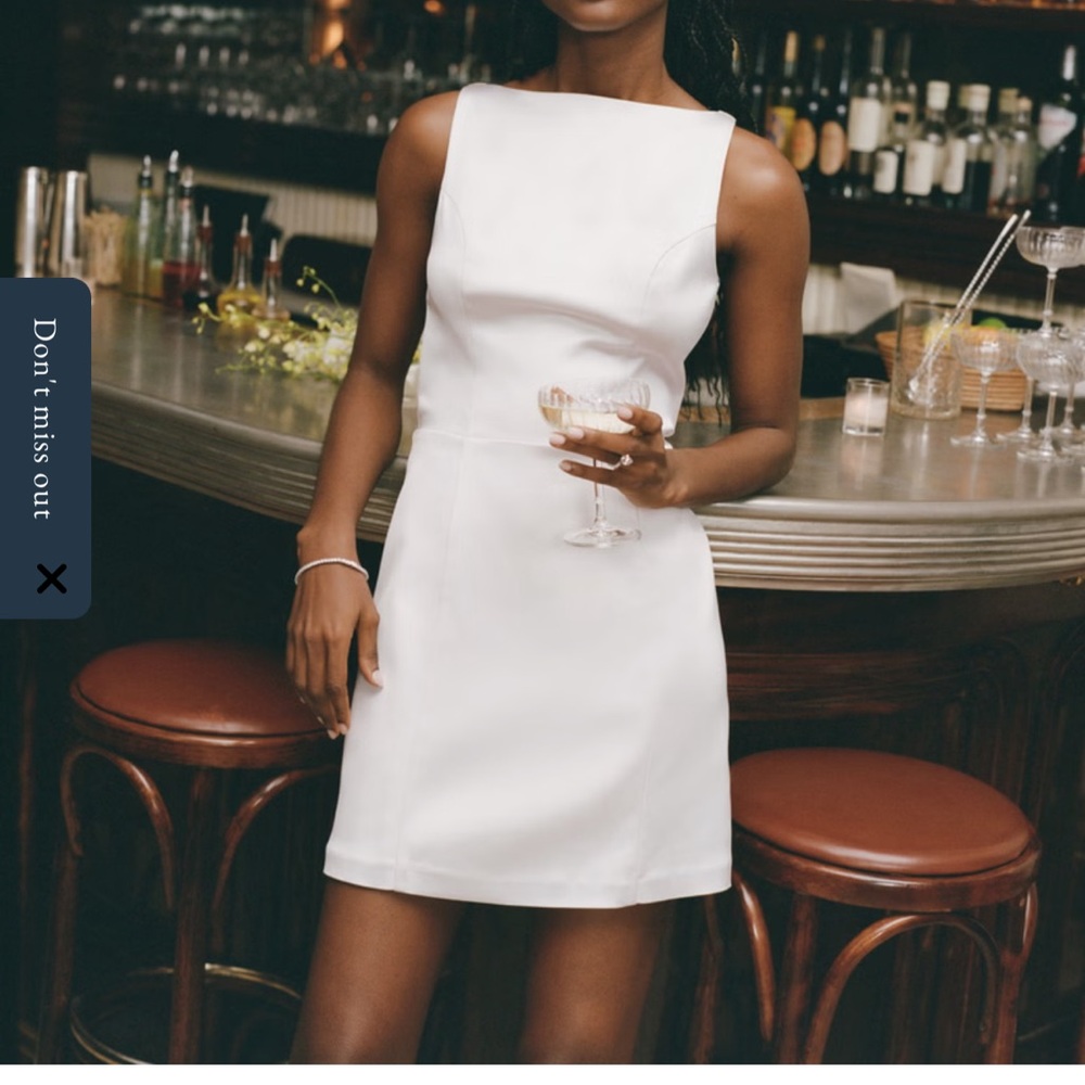 Abercrombie & Fitch White Sheath Cocktail Dress